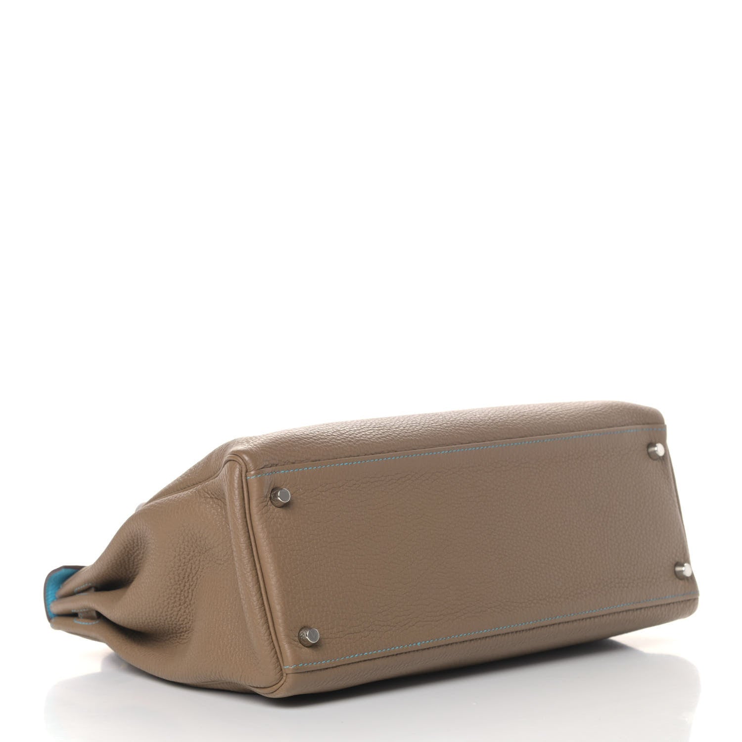 Hermes Togo Eclat Kelly Retourne 35 Etoupe Bleu Azteq 3 of 14