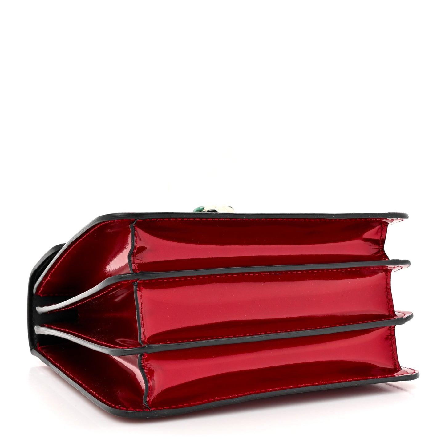 Metallic Calfskin Serpenti Forever Top Handle Red