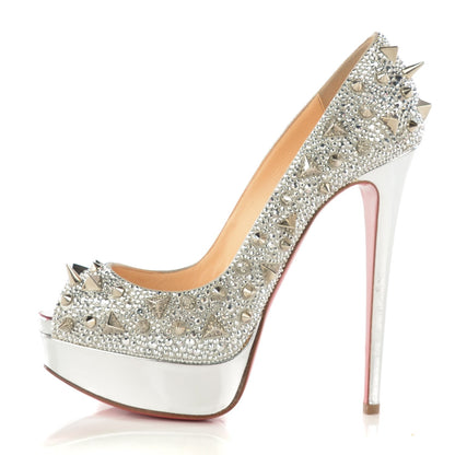 Christian Louboutin Strass Very Mix 150 Pumps 37 Silver 1 of 11