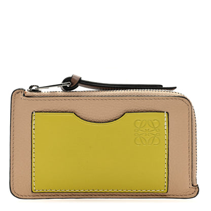 Loewe Soft Grained Calfskin Coin Card Holder Nude Citronelle 1 of 6