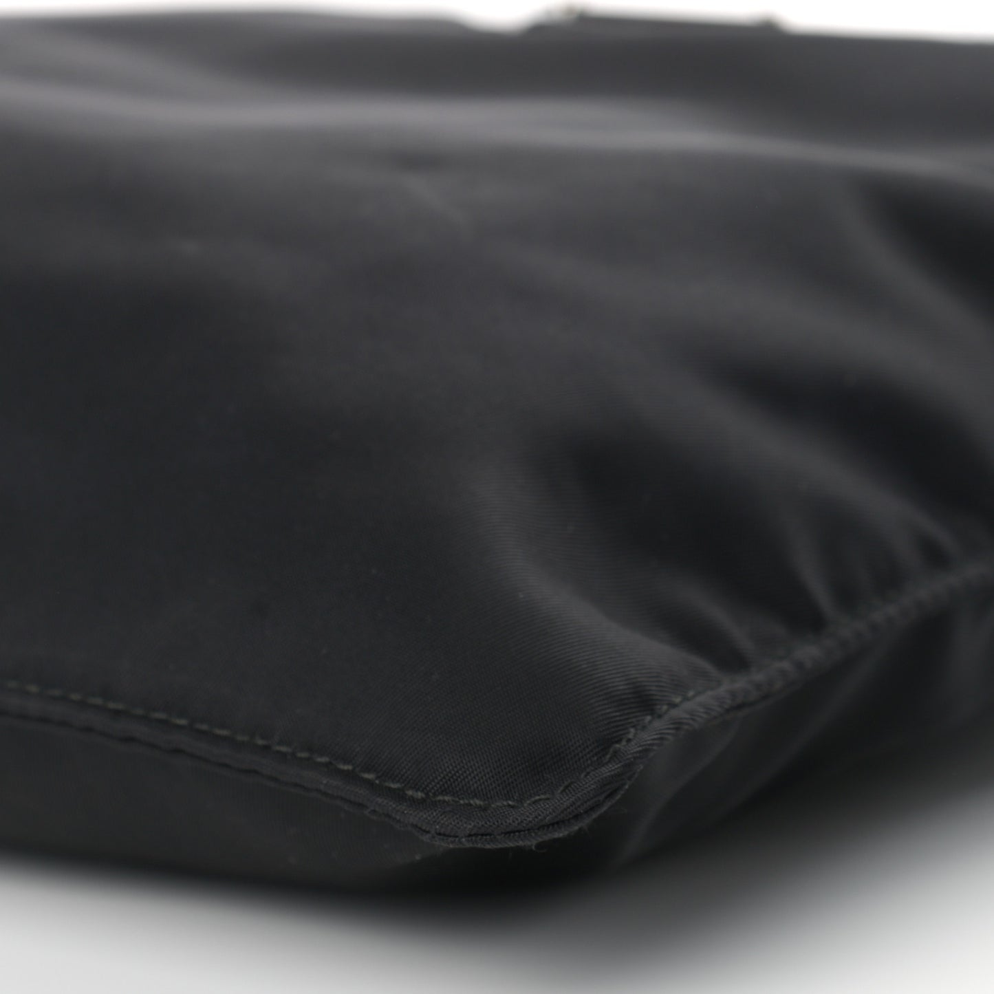 Tessuto Nylon Saffiano Flat Messenger Bag Black