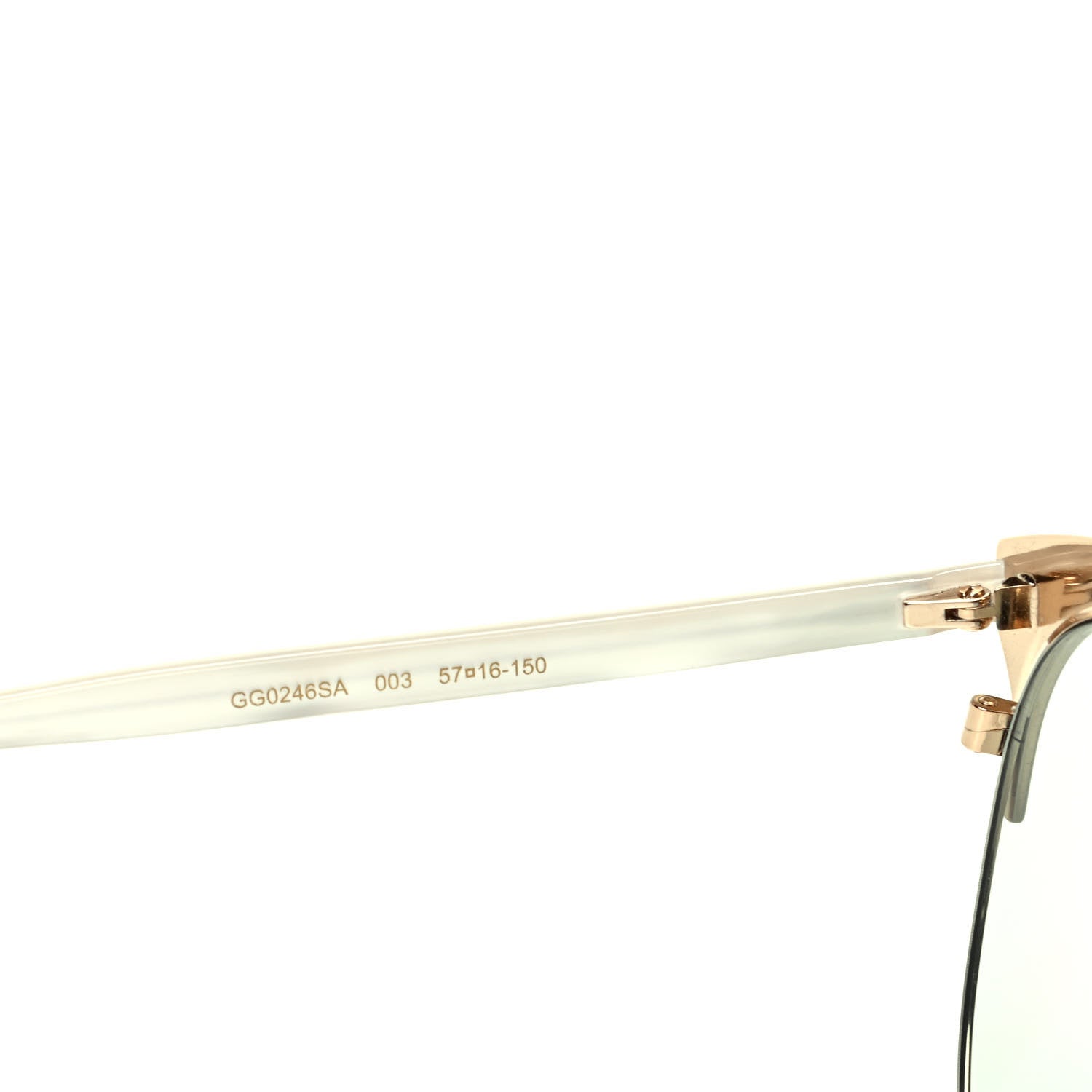 Gucci Round Metal GG0246SA Sunglasses Light Green 4 of 5