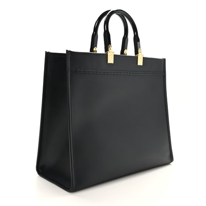 Fendi X VERSACE Calfskin Plexiglass Fendace Medium Fendi Sunshine Shopper Tote Black 3 of 8