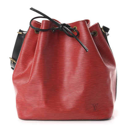 Louis Vuitton Epi Petit Bi-Color Noe Castillan Red Black 1 of 9