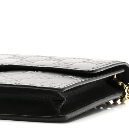 Gucci Guccissima Icon Chain Wallet Black Black 9 of 9