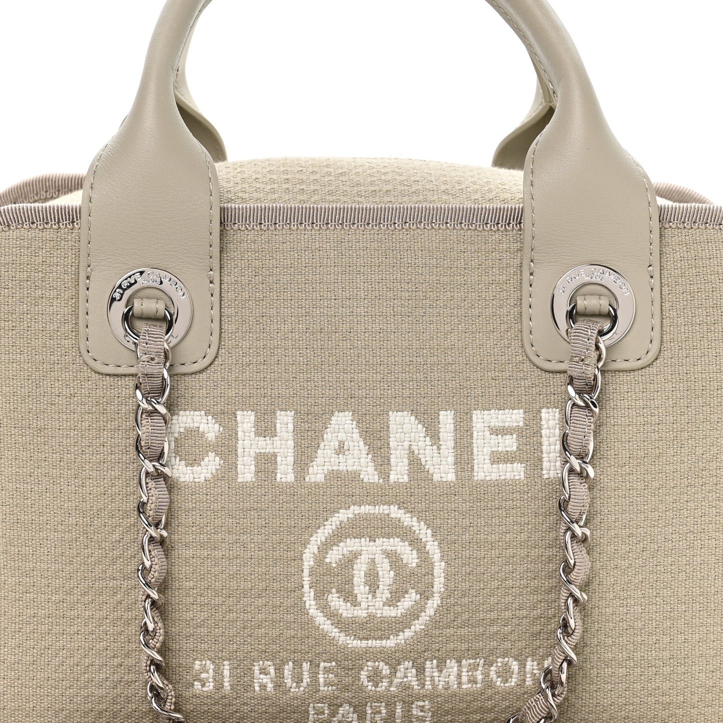 Canvas Deauville Small Bowling Bag Grey