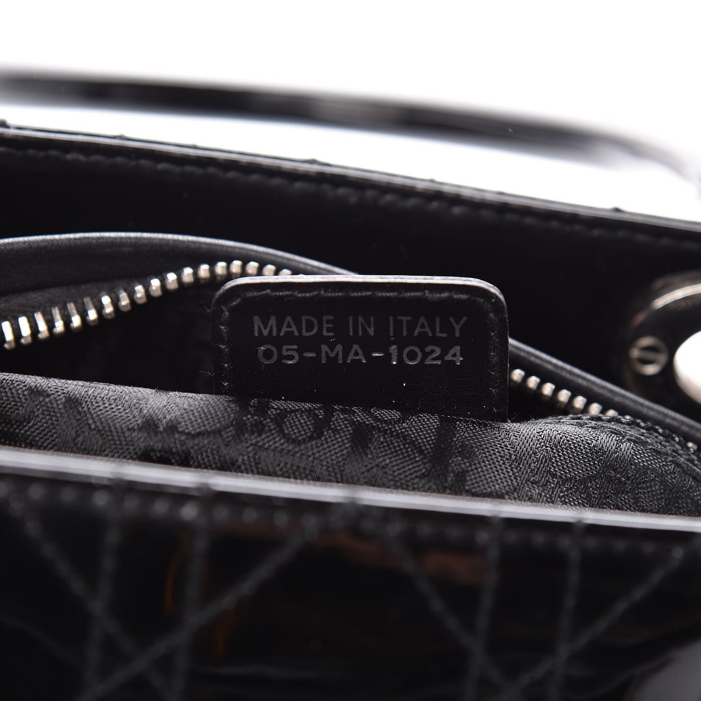 Patent Cannage Medium Lady Dior Black