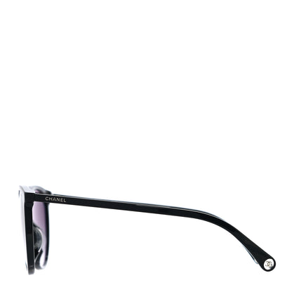 Chanel Acetate Pantos Cat Eye Sunglasses 5448-A Black 2 of 7