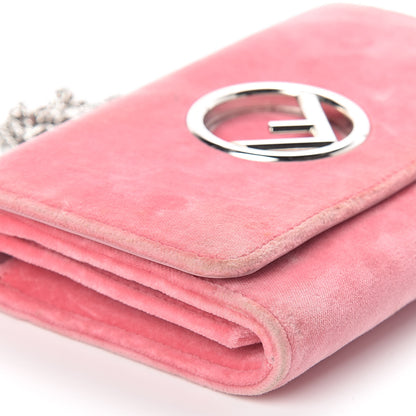 Fendi Velvet F is Wallet on Chain Candy Pink 7 of 8