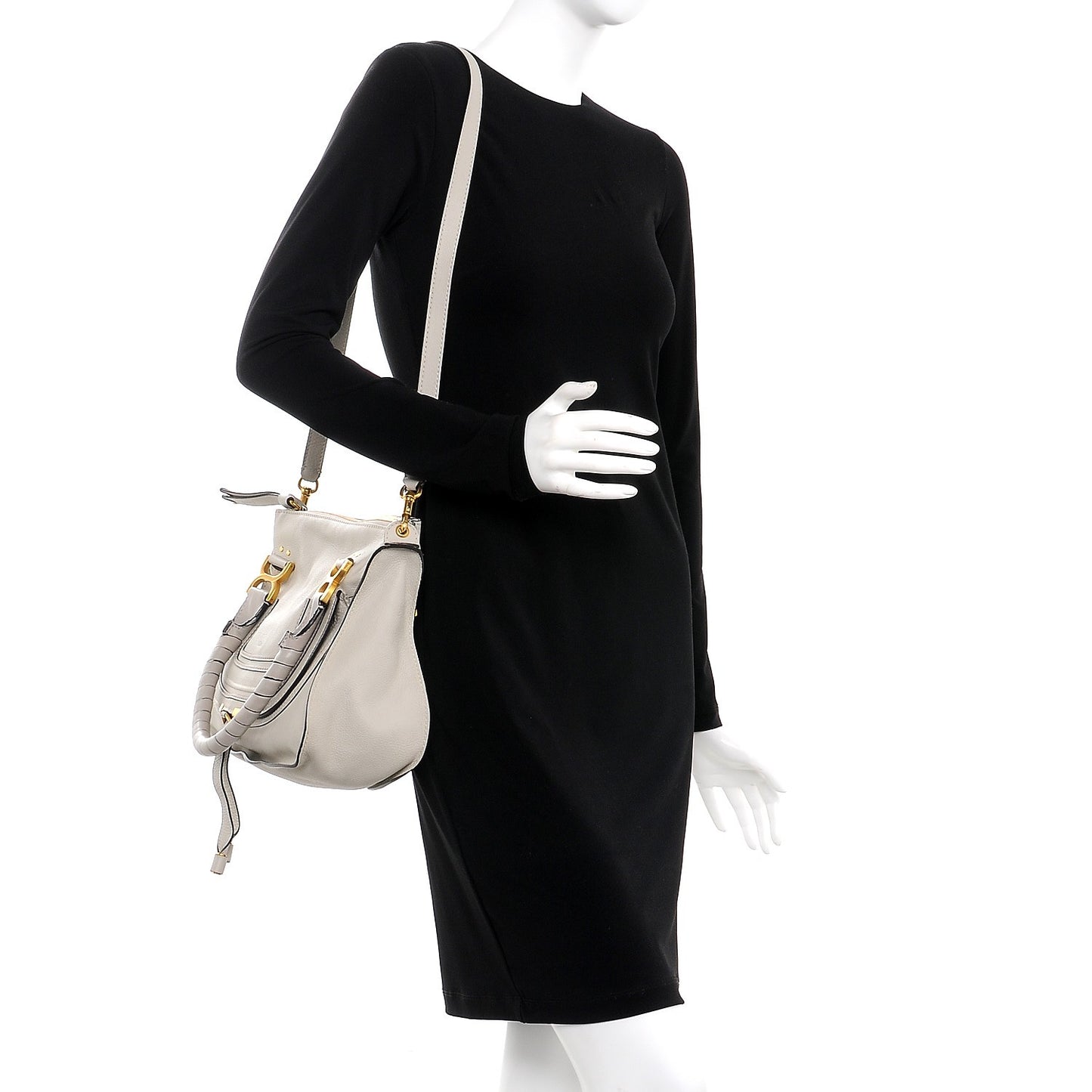 Calfskin Medium Marcie Satchel Dove