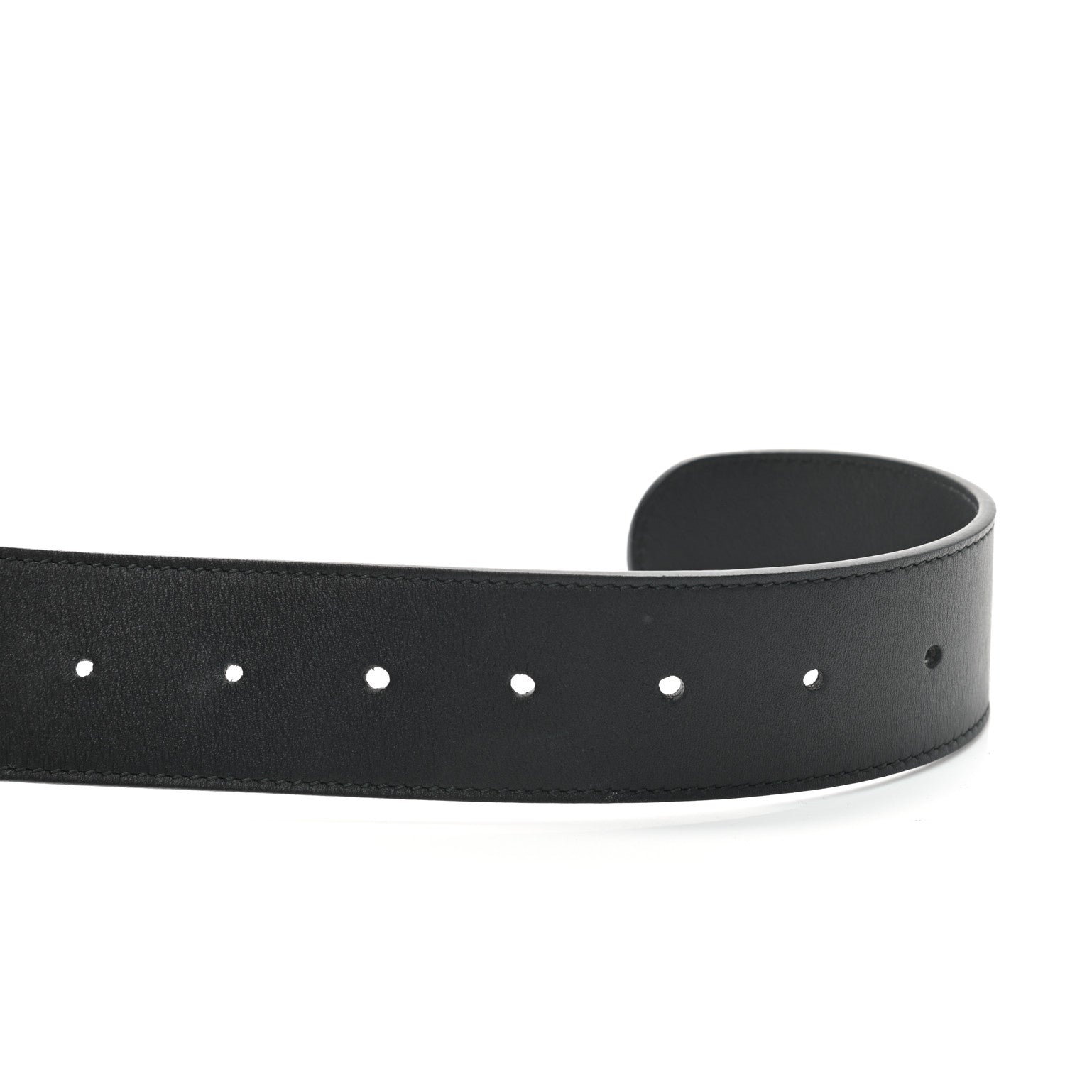 Gucci Moon Calfskin Pearl Double G 40mm Belt 85 34 Black Cream 4 of 5