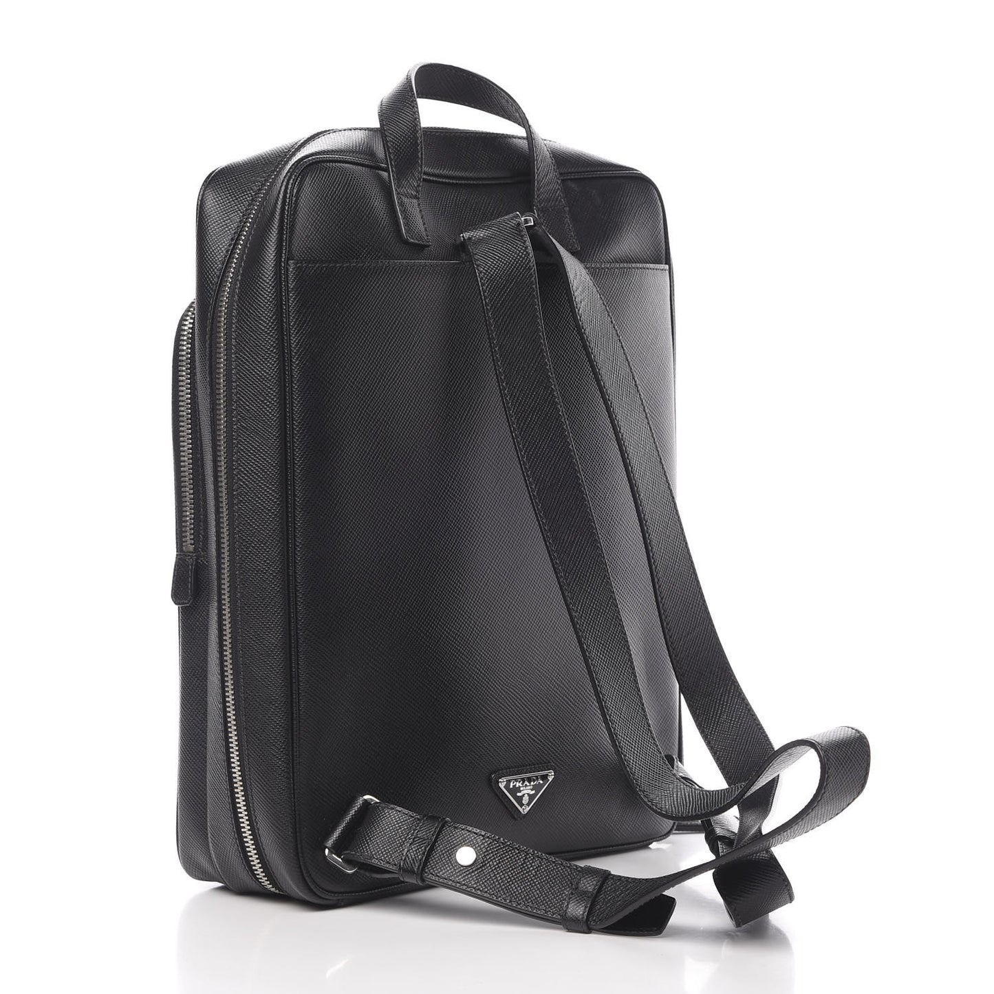 Saffiano Cuir Briefcase Backpack Black