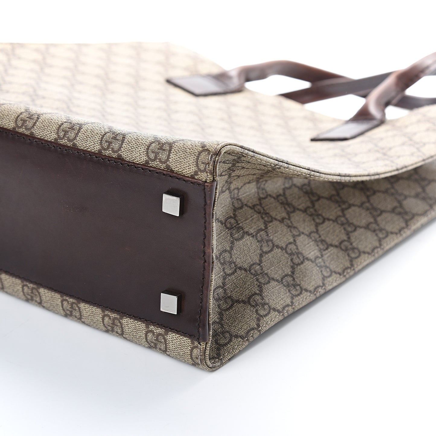 GG Plus Monogram Small Vertical Tote Dark Brown