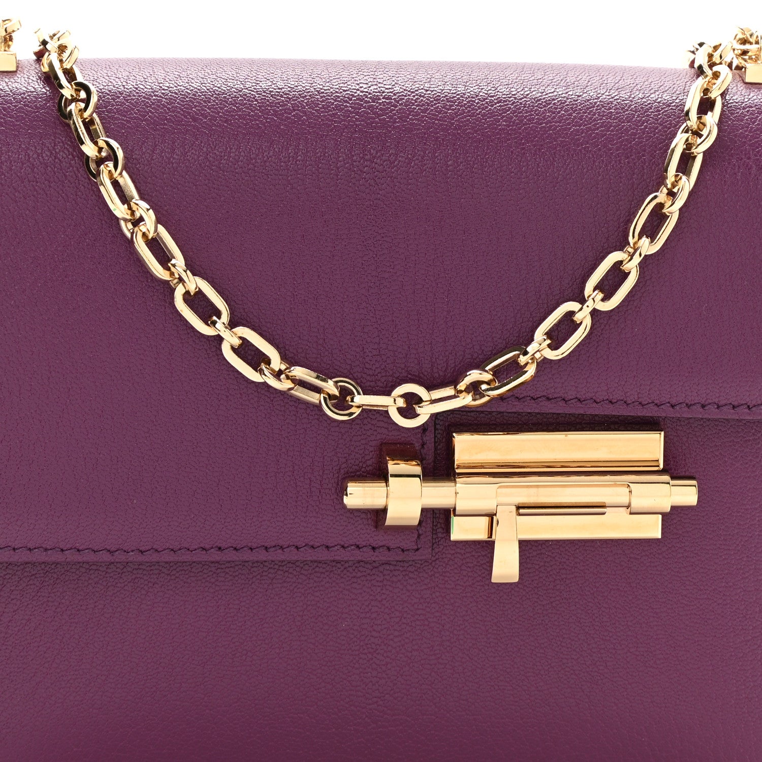 Hermes Chevre Chamkila Mini Verrou Chaine Bag Anemone 8 of 10