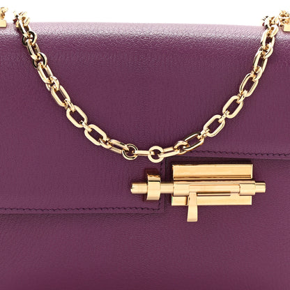 Hermes Chevre Chamkila Mini Verrou Chaine Bag Anemone 8 of 10