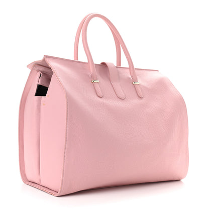Balenciaga Grained Calfskin L Tube Round Tote Rose 3 of 19