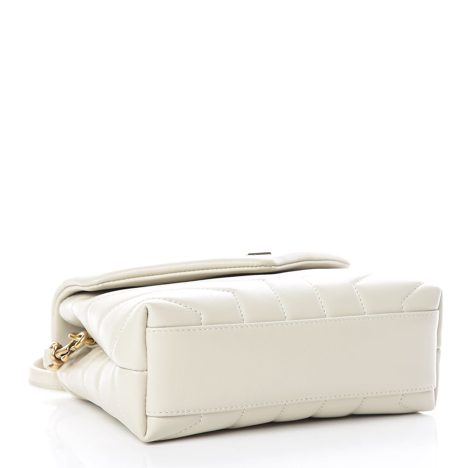 Saint Laurent Calfskin Y Quilted Monogram Toy Loulou Crossbody Bag Crema Soft 4 of 8