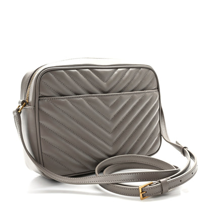 Saint Laurent Calfskin Matelasse Monogram Lou Camera Bag Greyish Brown 3 of 9