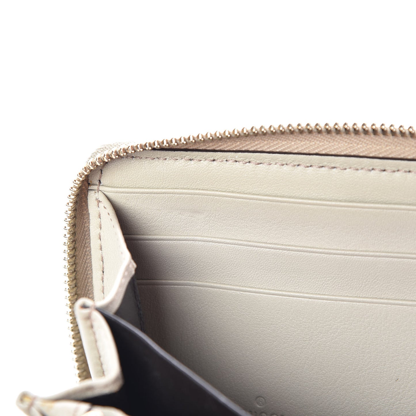 Monogram Margaux Calfskin Sukey Zip Around Wallet Beige Ebony Mystic White