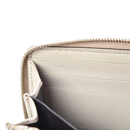 Gucci Monogram Margaux Calfskin Sukey Zip Around Wallet Beige Ebony Mystic White 8 of 8