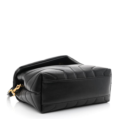 Saint Laurent Calfskin Y Quilted Monogram Toy Loulou Crossbody Bag Black 4 of 14