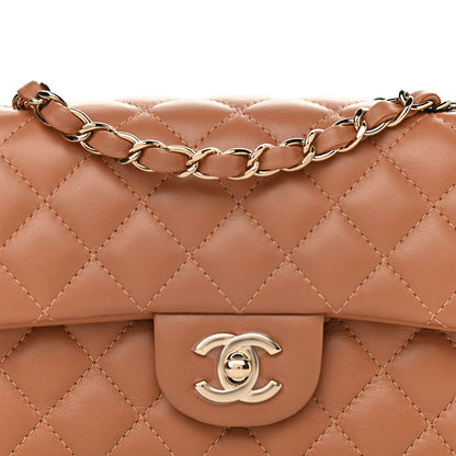 Chanel Lambskin Quilted Mini Rectangular Flap Brown 8 of 11