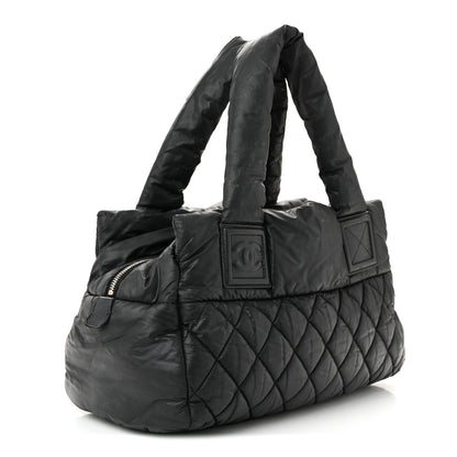 Chanel Nylon Coco Cocoon Zipped Tote Black 3 of 11