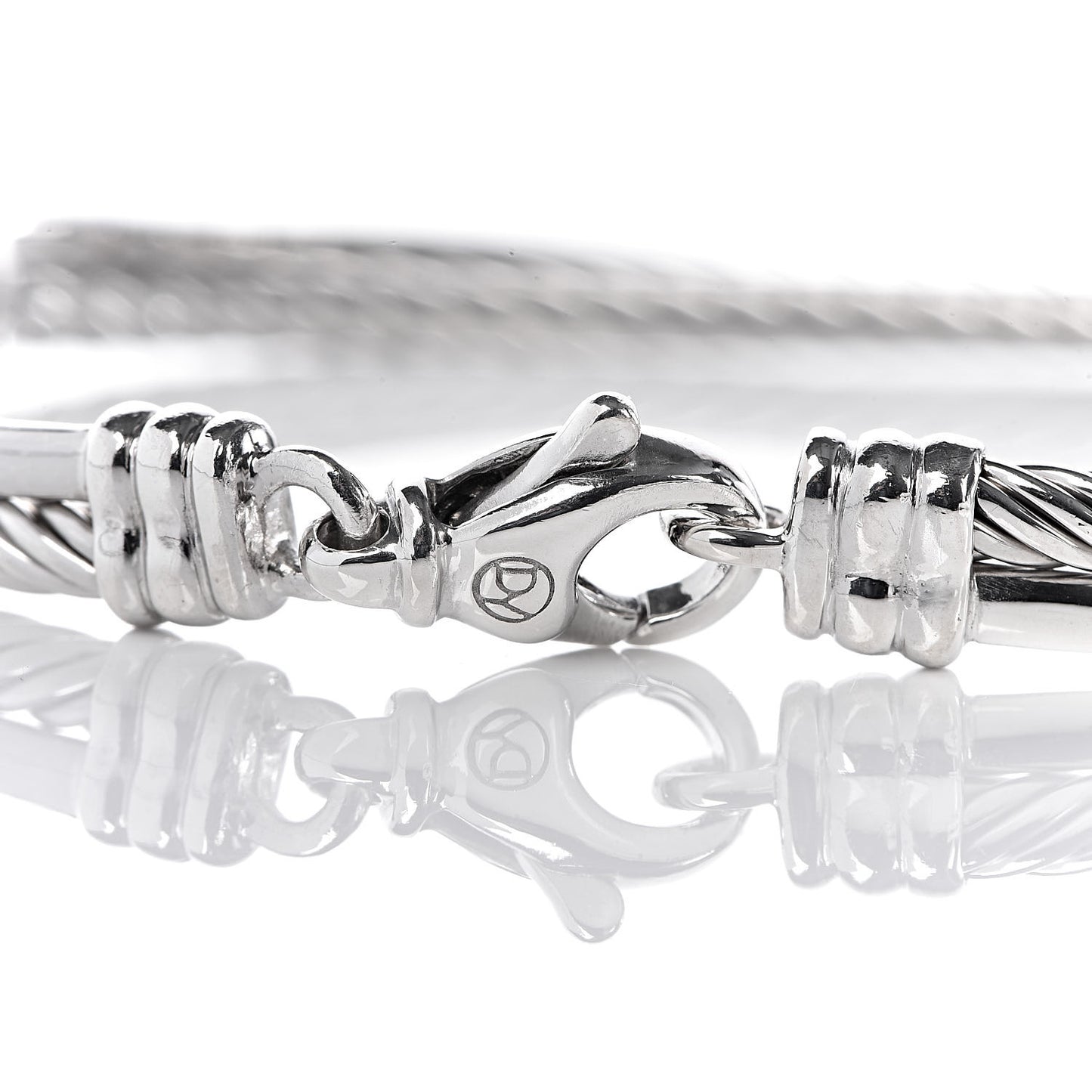 Sterling Silver Diamond 3mm Crossover Bracelet