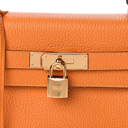 Hermes Taurillon Clemence Kelly Retourne 28 Abricot 37 of 38