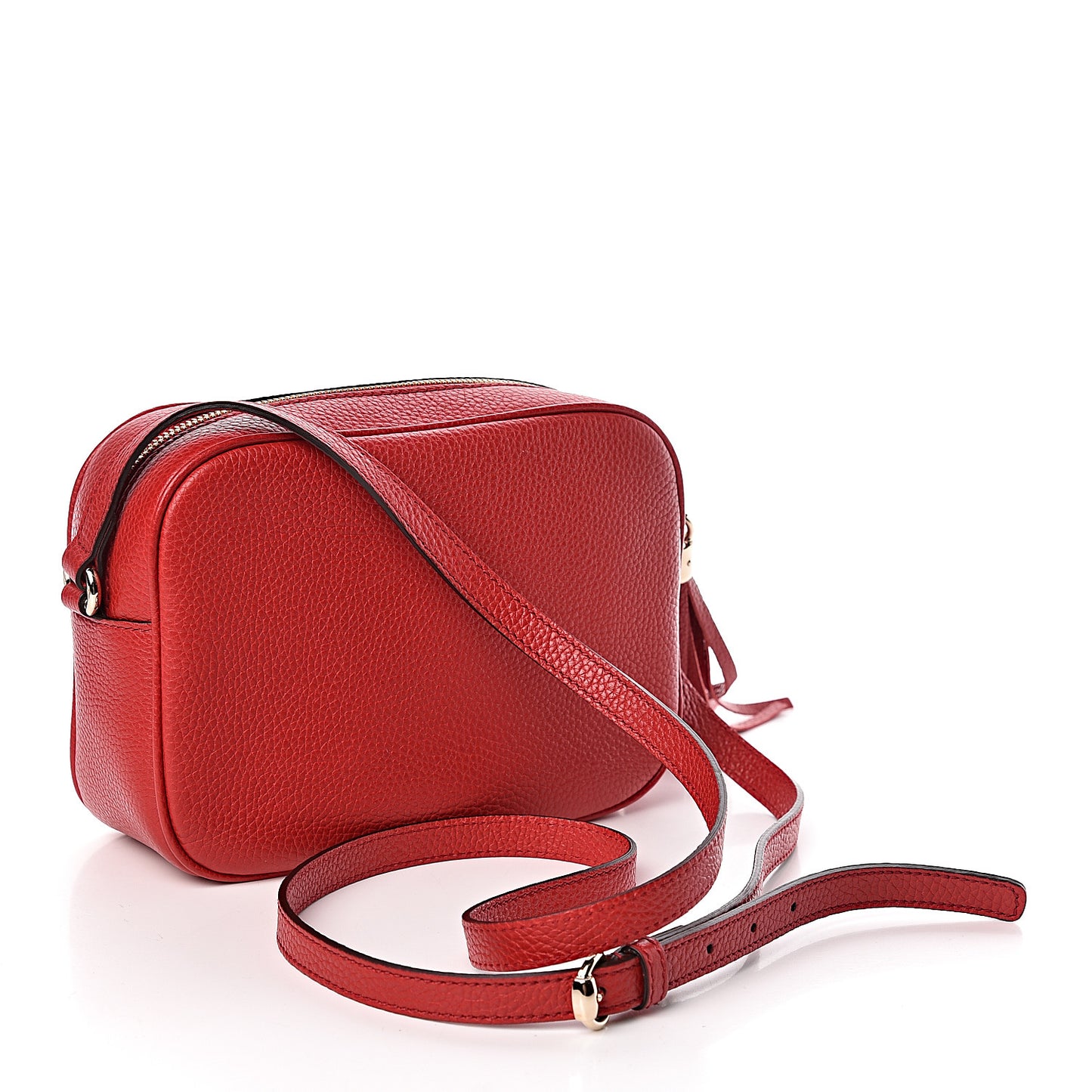 Pebbled Calfskin Small Soho Disco Bag Tabasco Red