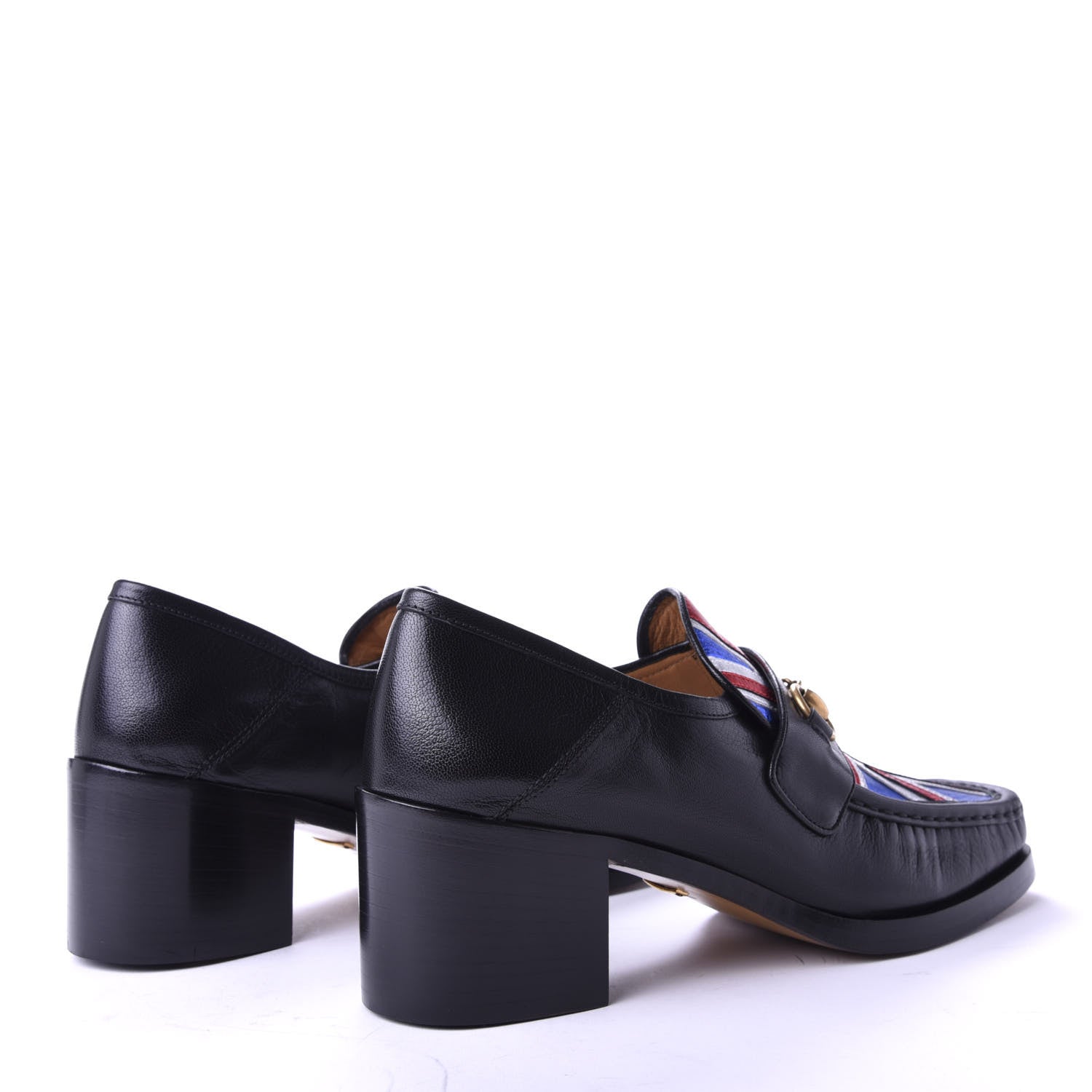 Gucci Lambskin Union Jack Horsebit Loafer Pumps 41.5 Black 4 of 10