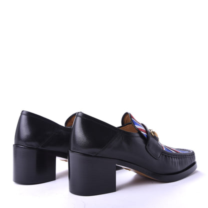 Gucci Lambskin Union Jack Horsebit Loafer Pumps 41.5 Black 4 of 10