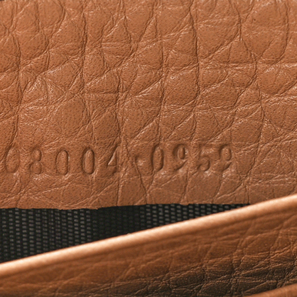 Gucci Pebbled Calfskin Soho Zip Around Wallet Camelia 7 of 9