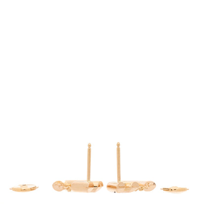 Louis Vuitton 18K Pink Gold LV Volt Upside Down Drop Earrings 3 of 4