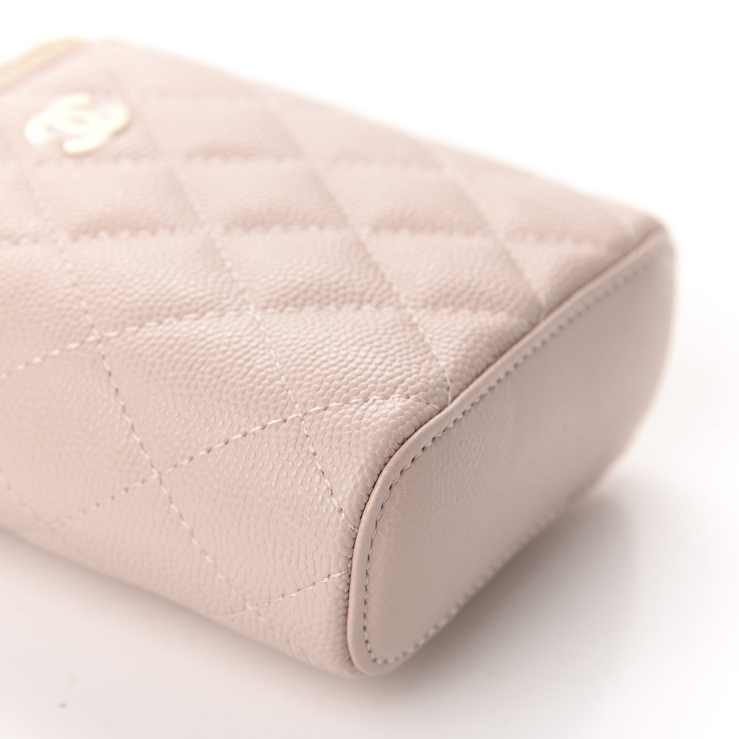 Chanel Caviar Quilted Small Vertical Coco Beauty Vanity Case With Chain Light Pink 6 of 10
