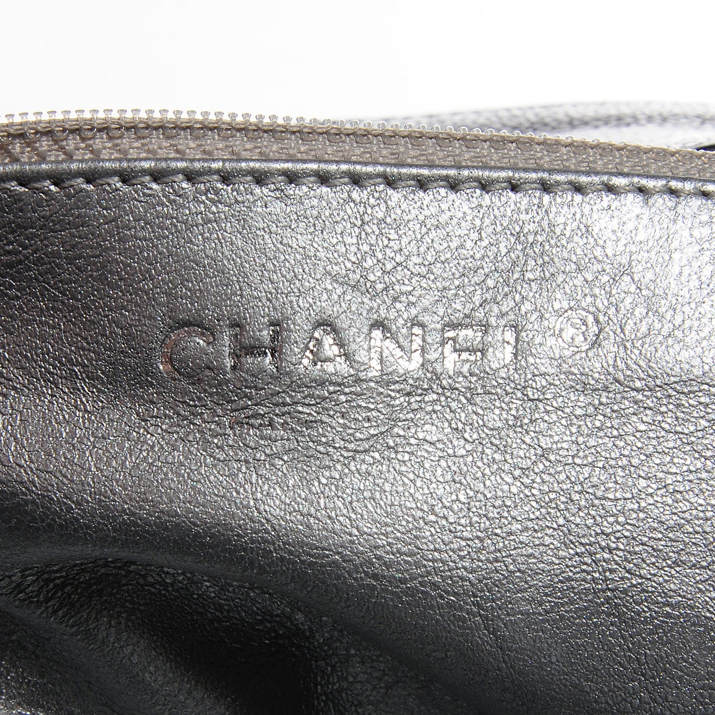 Glazed Caviar East West Modern Chain Tote Black