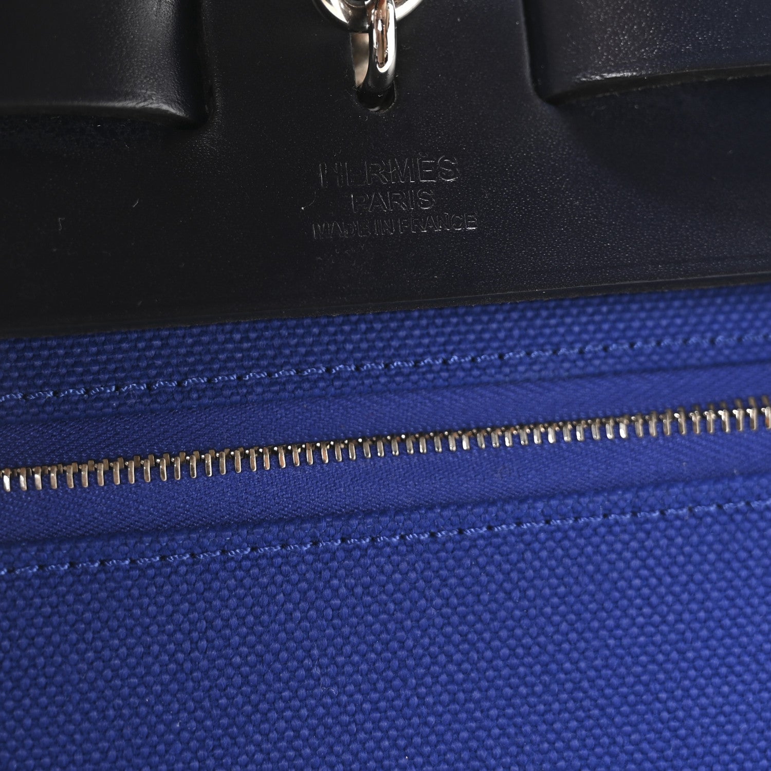 Hermes Toile Vache Hunter Herbag Zip 31 PM Bleu Electrique Bleu Indigo 7 of 11