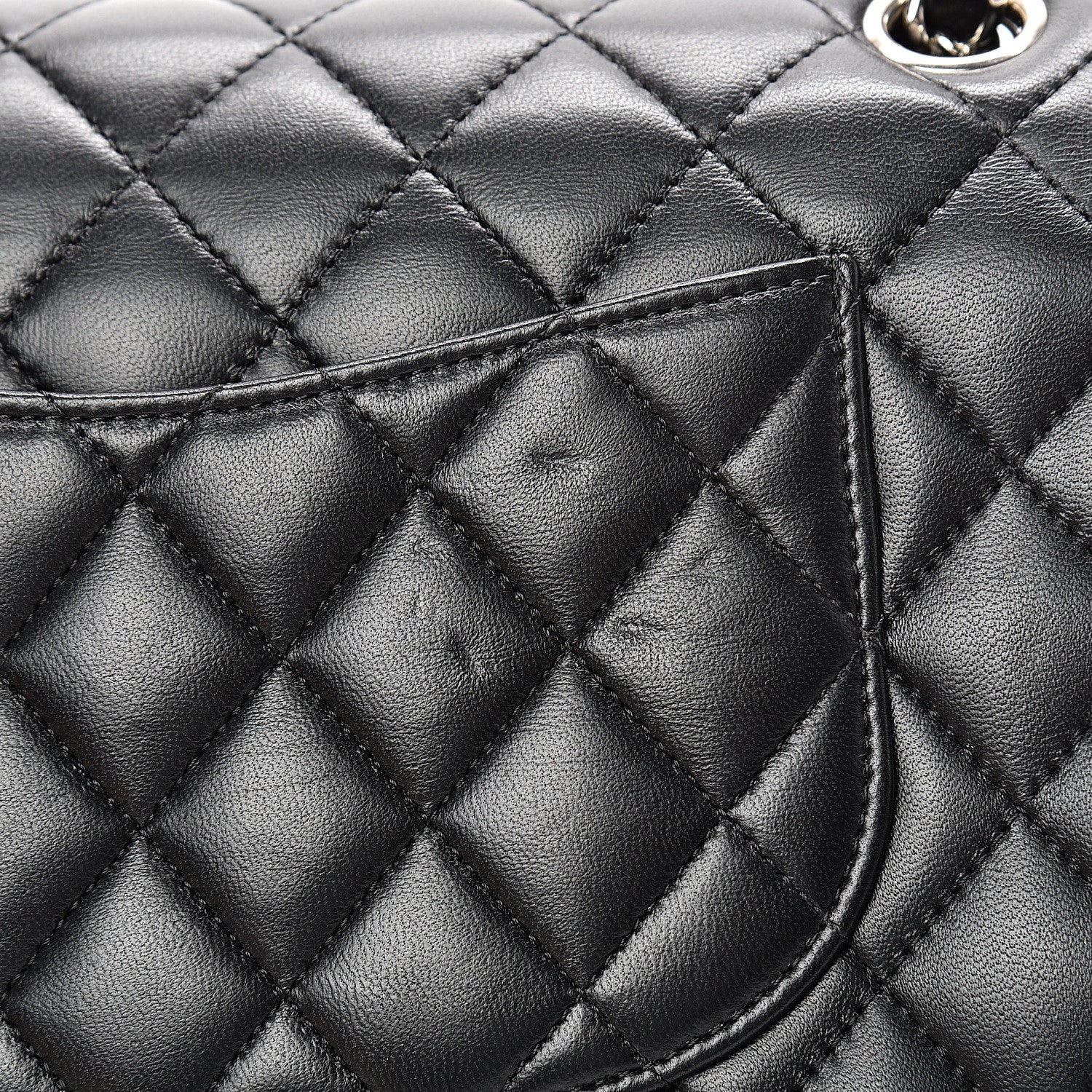 Chanel Lambskin Quilted Medium Double Flap Black 11 of 13