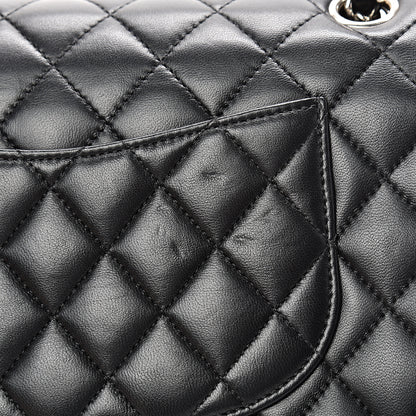 Chanel Lambskin Quilted Medium Double Flap Black 11 of 13