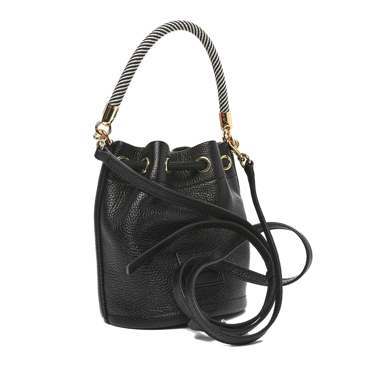 Grained Calfskin Mini The Bucket Bag Black