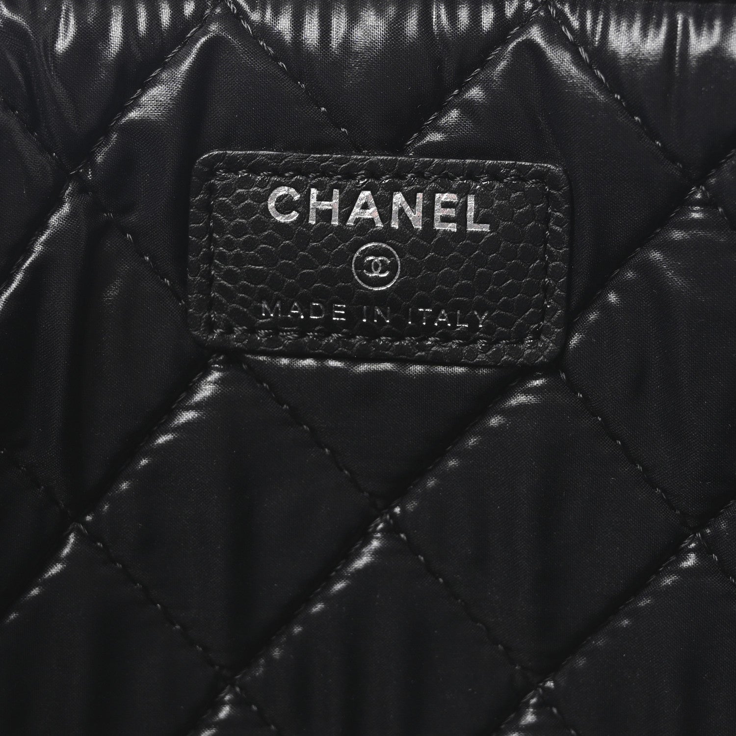 Chanel Caviar Quilted Large Cosmetic Case Black 6 of 7