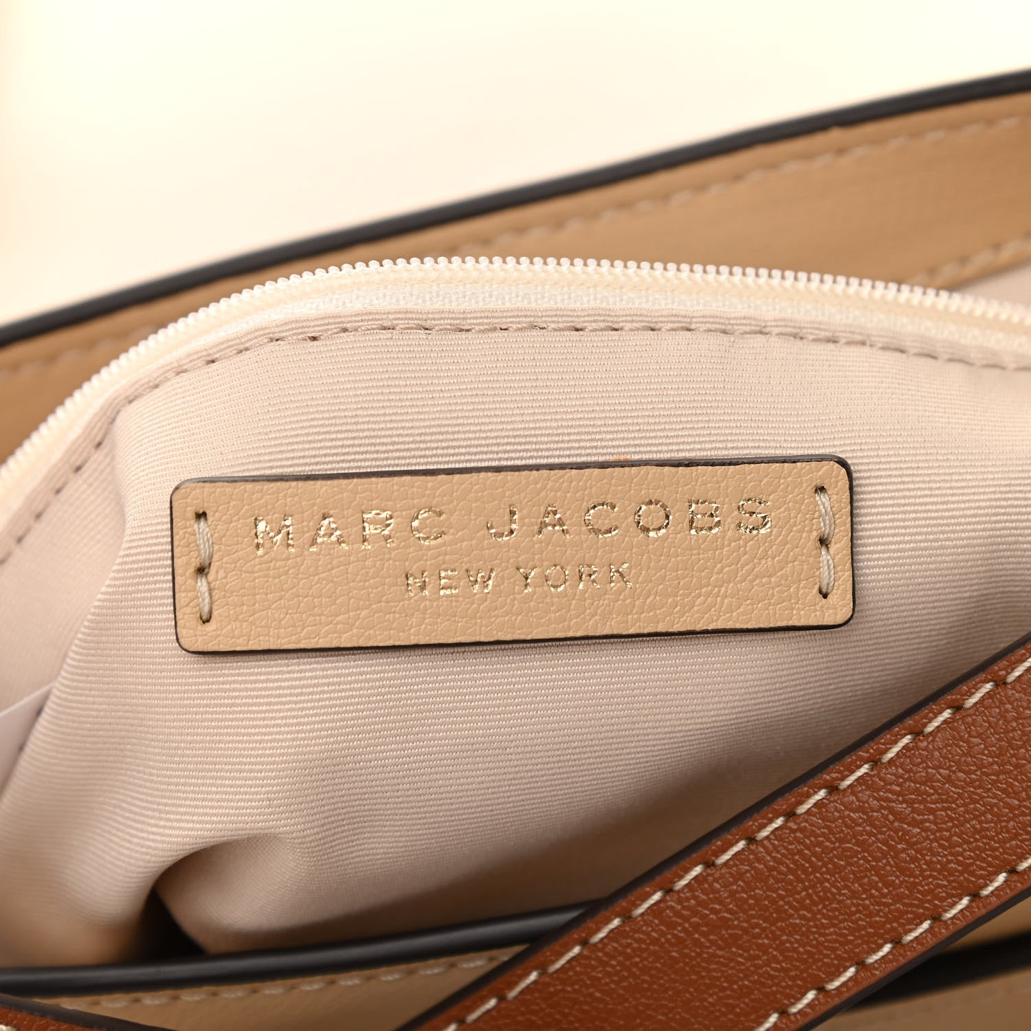 Marc Jacobs Calfskin Mini Rider Crossbody Beige Brown 8 of 11