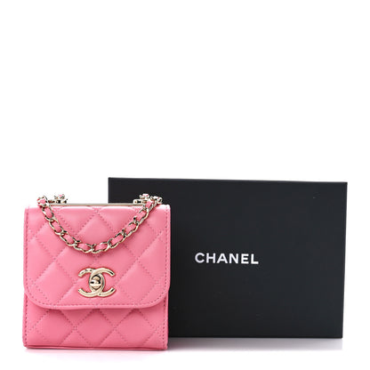 Chanel Lambskin Quilted Mini Trendy CC Chain Wallet Light Pink 12 of 12