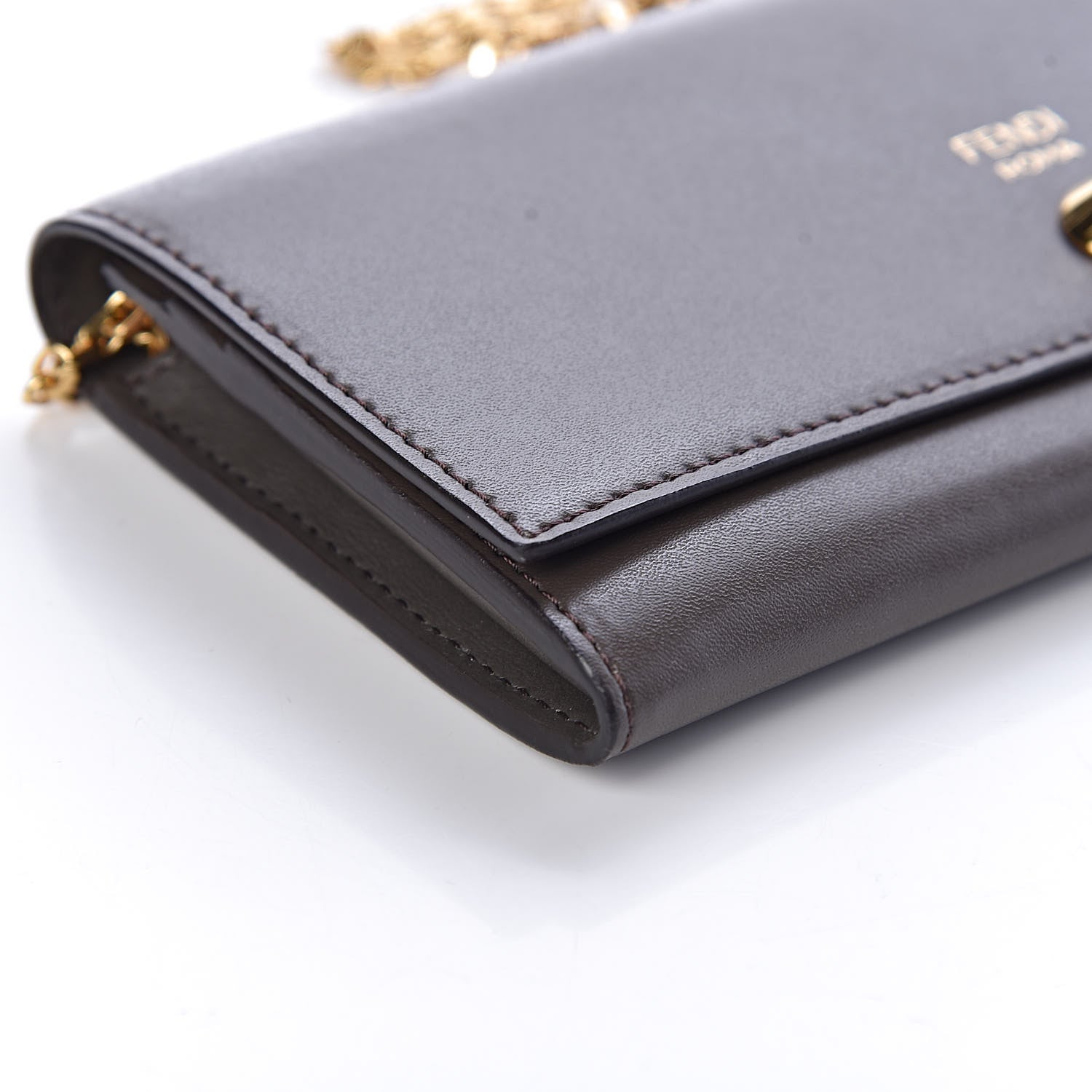 Fendi Vitello Liberty Century Lucido By The Way Continental Wallet On Chain Carbone 11 of 14
