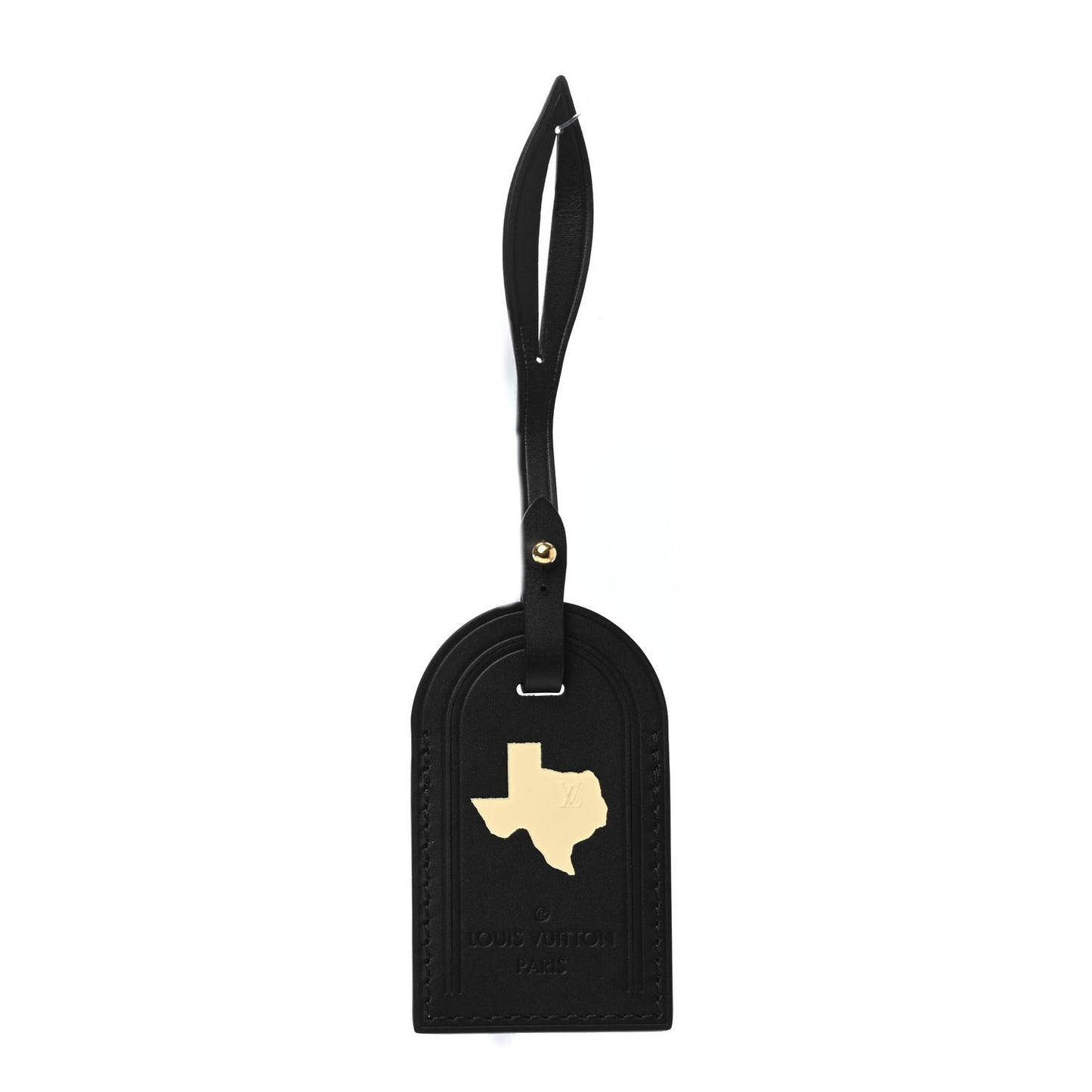 Calfskin Luggage Tag Black
