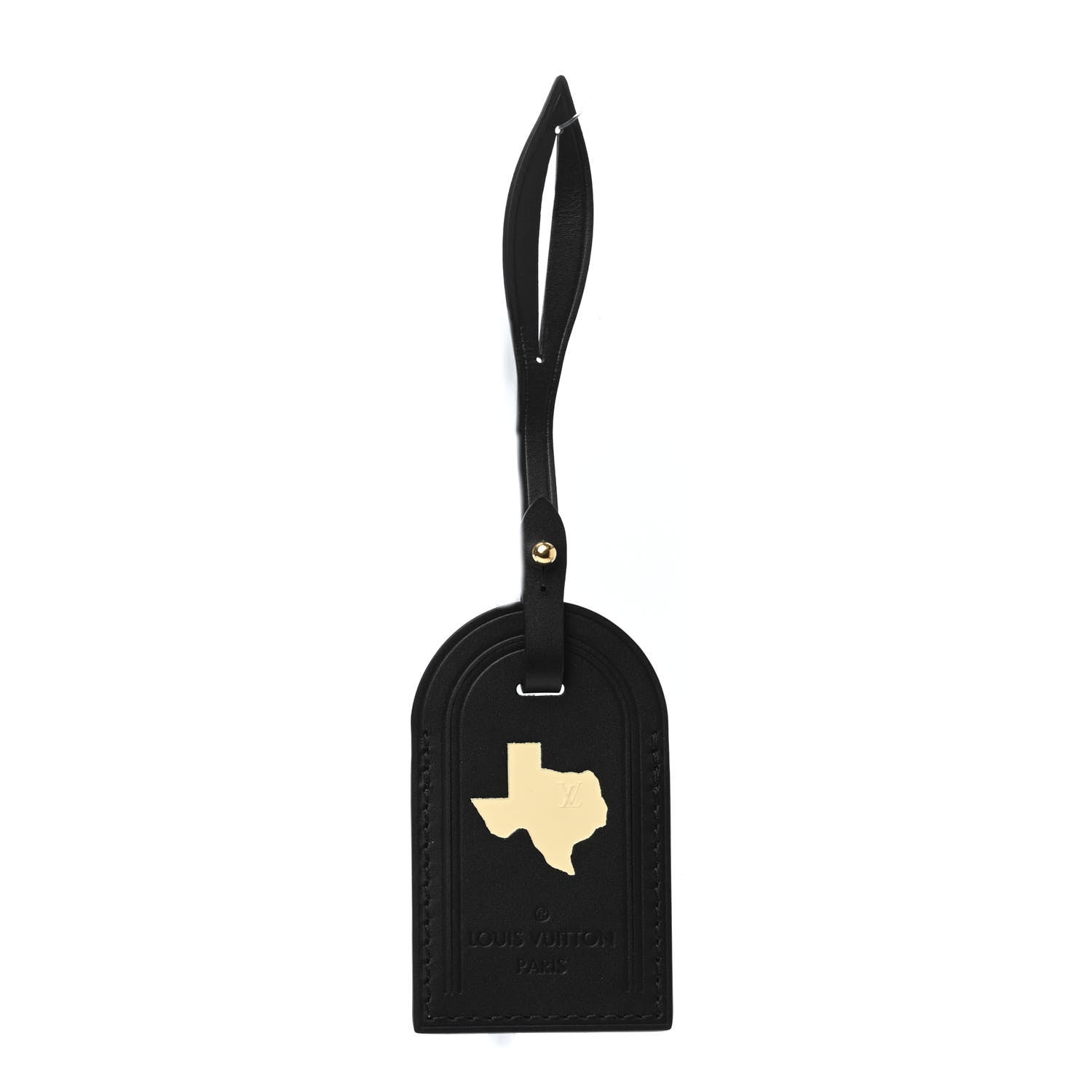 Louis Vuitton Calfskin Luggage Tag Black 1 of 3