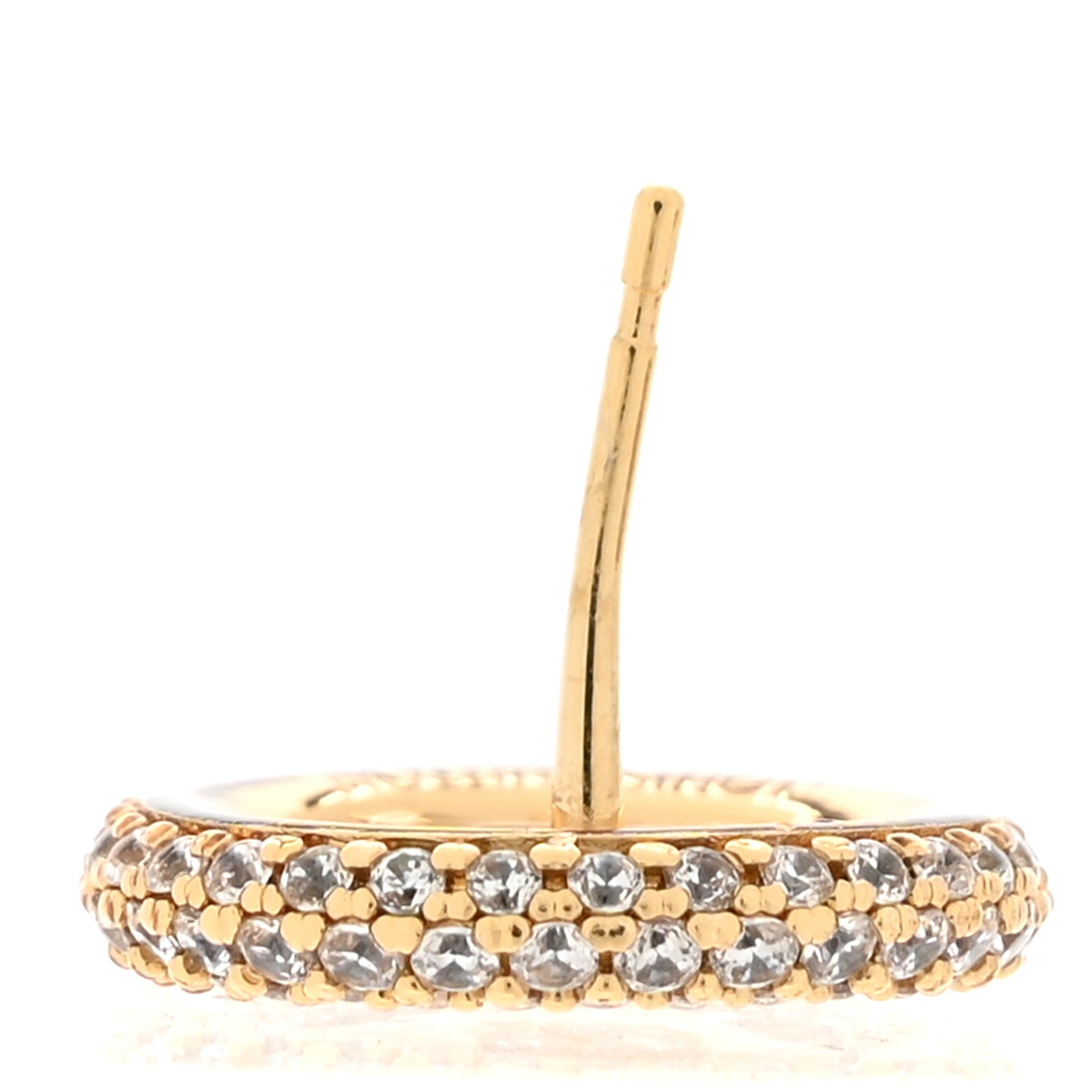 Louis Vuitton Metal Crystal Louise By Night Earrings Gold 6 of 8