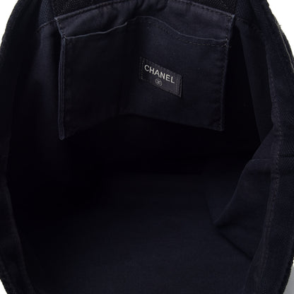 Chanel Terry Cotton CC Tote Black 5 of 9