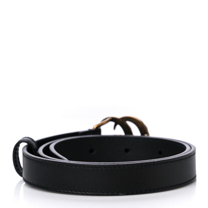 Gucci Calfskin Pearl Double G 20mm Belt 65 26 Black Cream 2 of 4