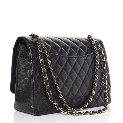 Chanel Caviar Quilted Maxi Double Flap Black 3 of 18
